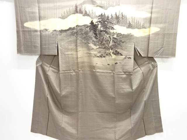 JAPANESE KIMONO / ANTIQUE MENS JUBAN / SILK / DOWN STREAM